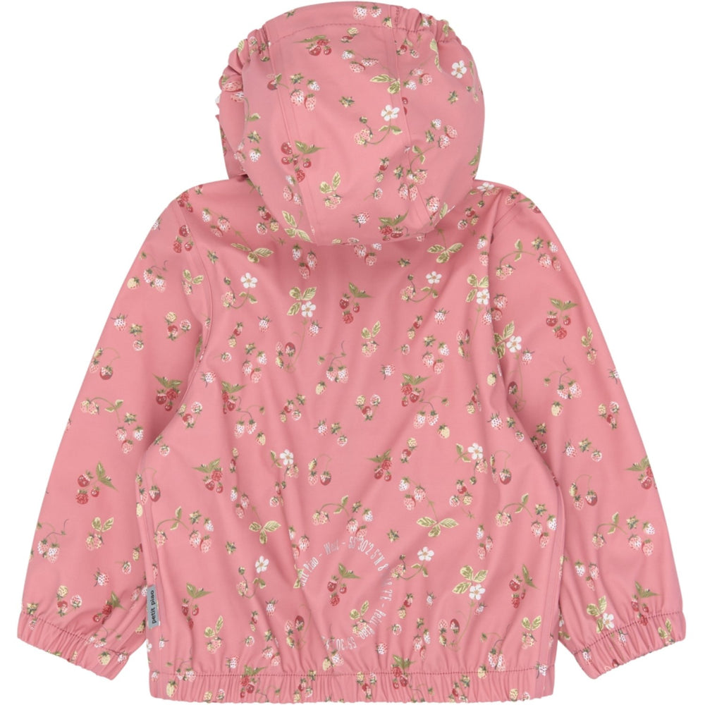 Køb Petit Piao Dusty Rose Strawberry AOP PPDai Regntøj Sæt W. Susp.