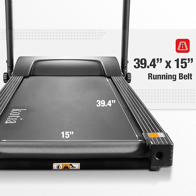 Esteira manual Kotia, não elétrica, com inclinação de 10°, compacta e dobrável, ideal para caminhadas e corridas em apartamentos e residências (Modelo GHN213)