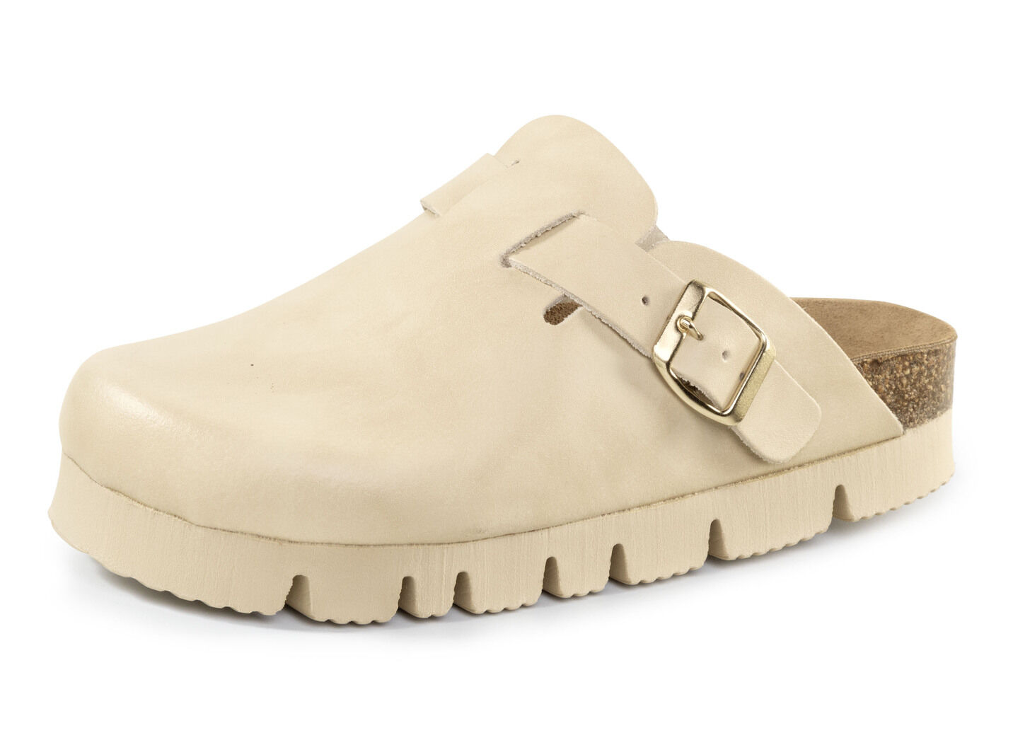 ELENA EDEN, klassische Damen-Clogs, Weite H, mit Klettspange