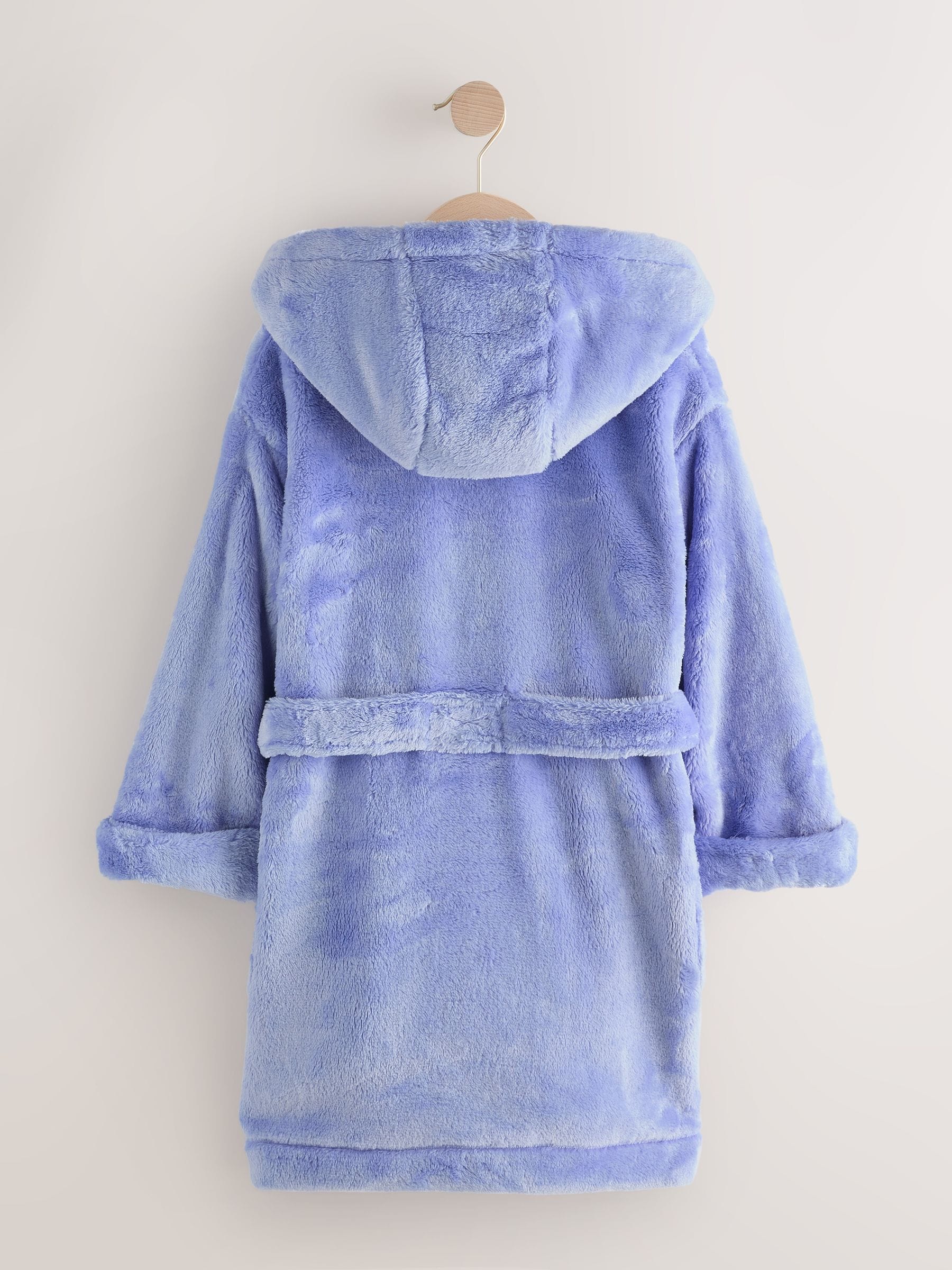 Blauw - Zacht aanvoelende fleece kamerjas (9 mnd-16 jr)