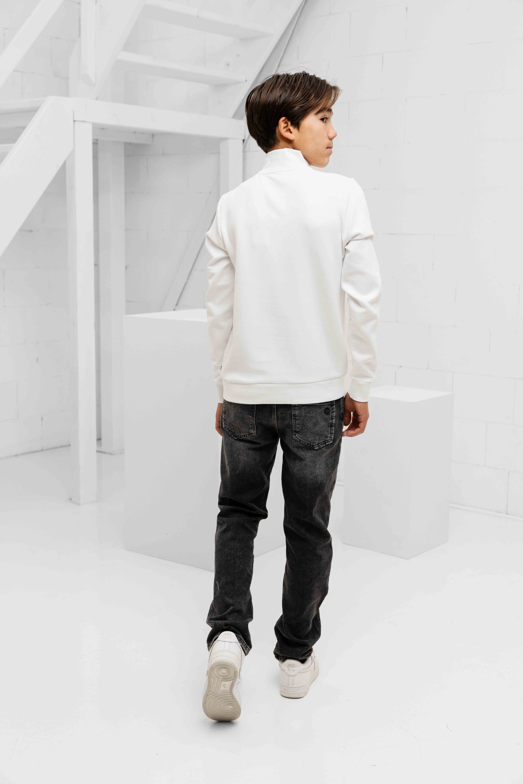 Hugo Boss Half Zip Sweater Kids Wit