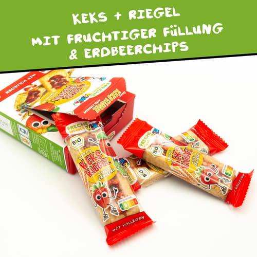 Freche Freunde Bio Eddas Keks-Riegel Apfel & Erdbeere