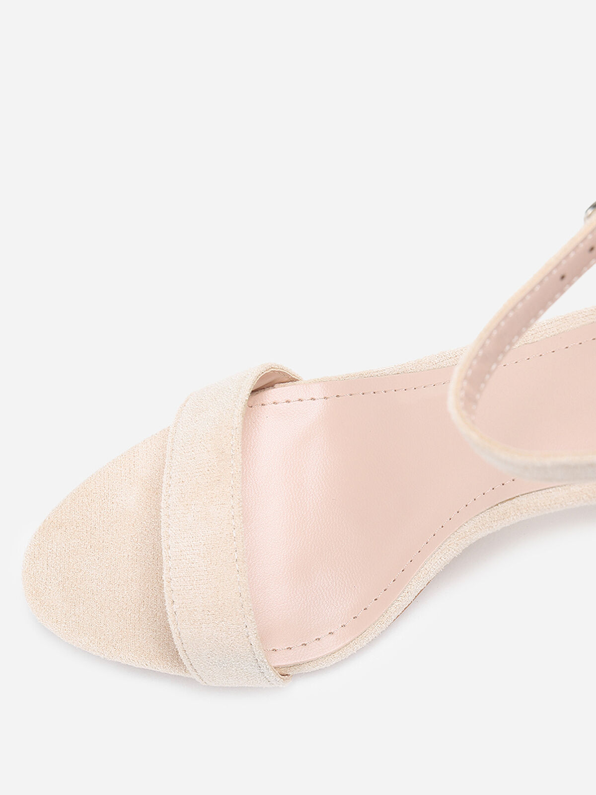 Sandales à brides et talon carré- Beige