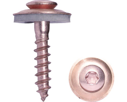 Dakschroef met afdichtring 4,5x25 mm RVS A2 verkoperd, 100 stuks