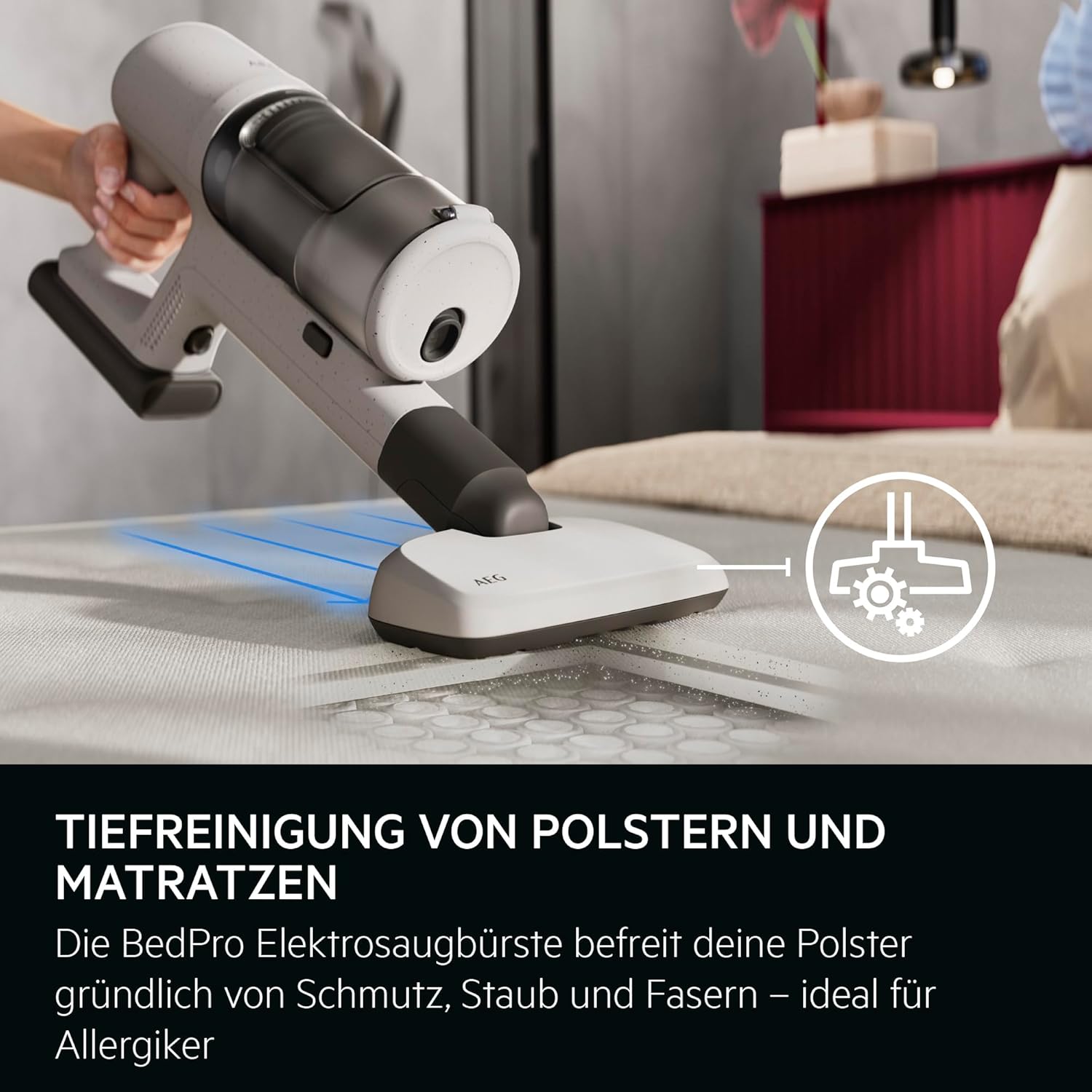 AEG Serie 6000 Akku‑Staubsauger, ETM Testsieger, Digitalmotor, kabellos, alle Böden, bis zu 99% Staubaufnahme, bis zu 40Min. Laufzeit, entnehmbarer 21,6V Akku, leicht, Zubehör, Weiß, AP61HB21SH
