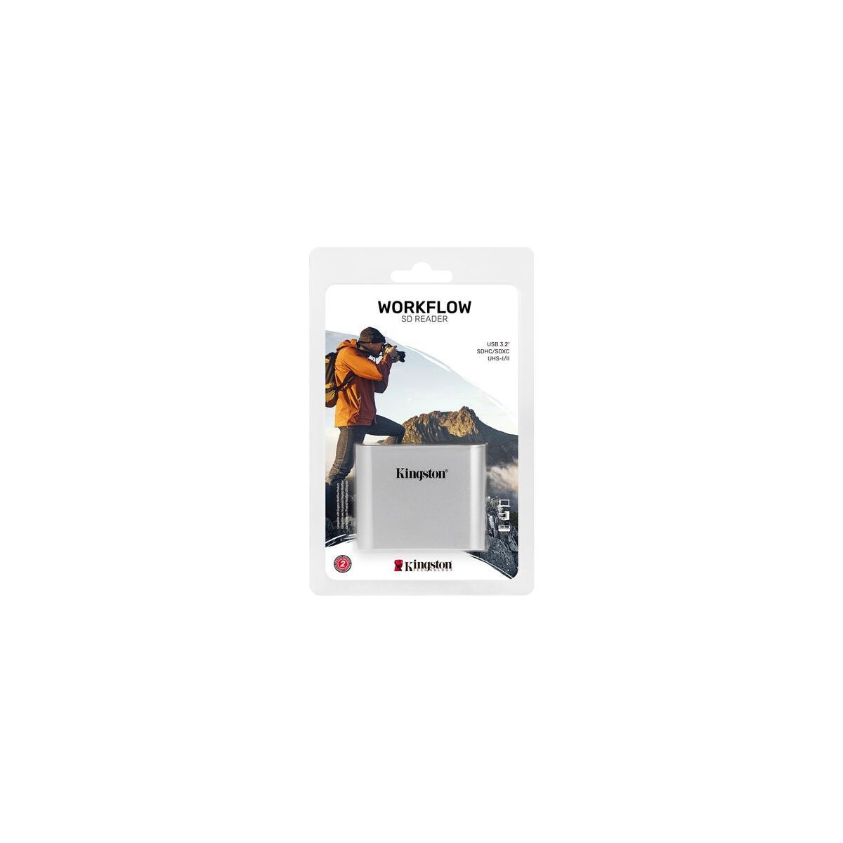 kingston USB3.2 Gen1 Workflow Dual-Slot SDHC/SDXC UHS-II Card Reader
