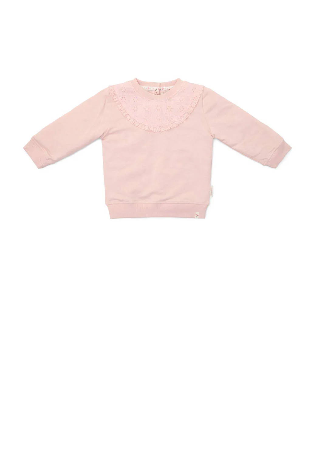 Little Dutch sweater lichtroze broderie