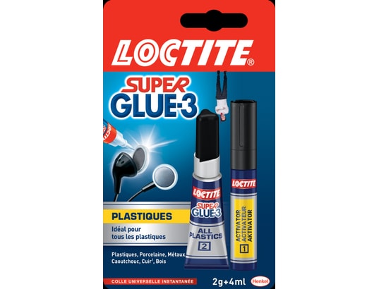 LOCTITE - Recharge pistolet à colle Colle glue liquide super glue 3 plastique , 2 g