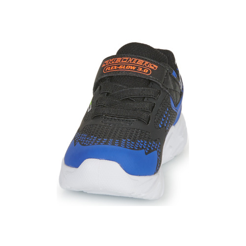 Skechers - FLEX GLOW BOLT - Noir / Bleu / LED