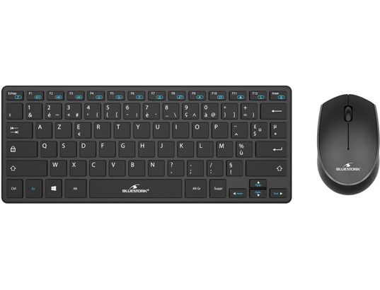 BLUESTORK - Clavier souris sans fil Pack Mini noir FR