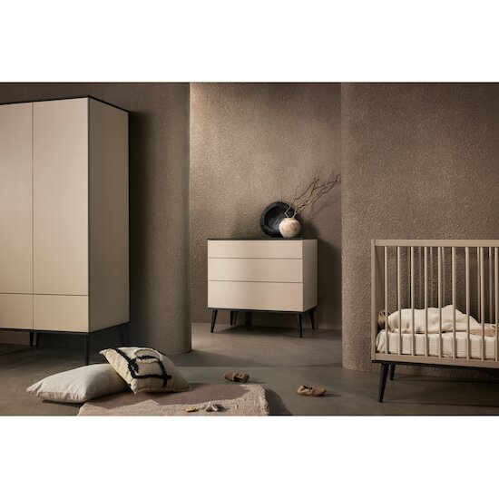Flow commode 3 tiroirs   Stone        de               Quax