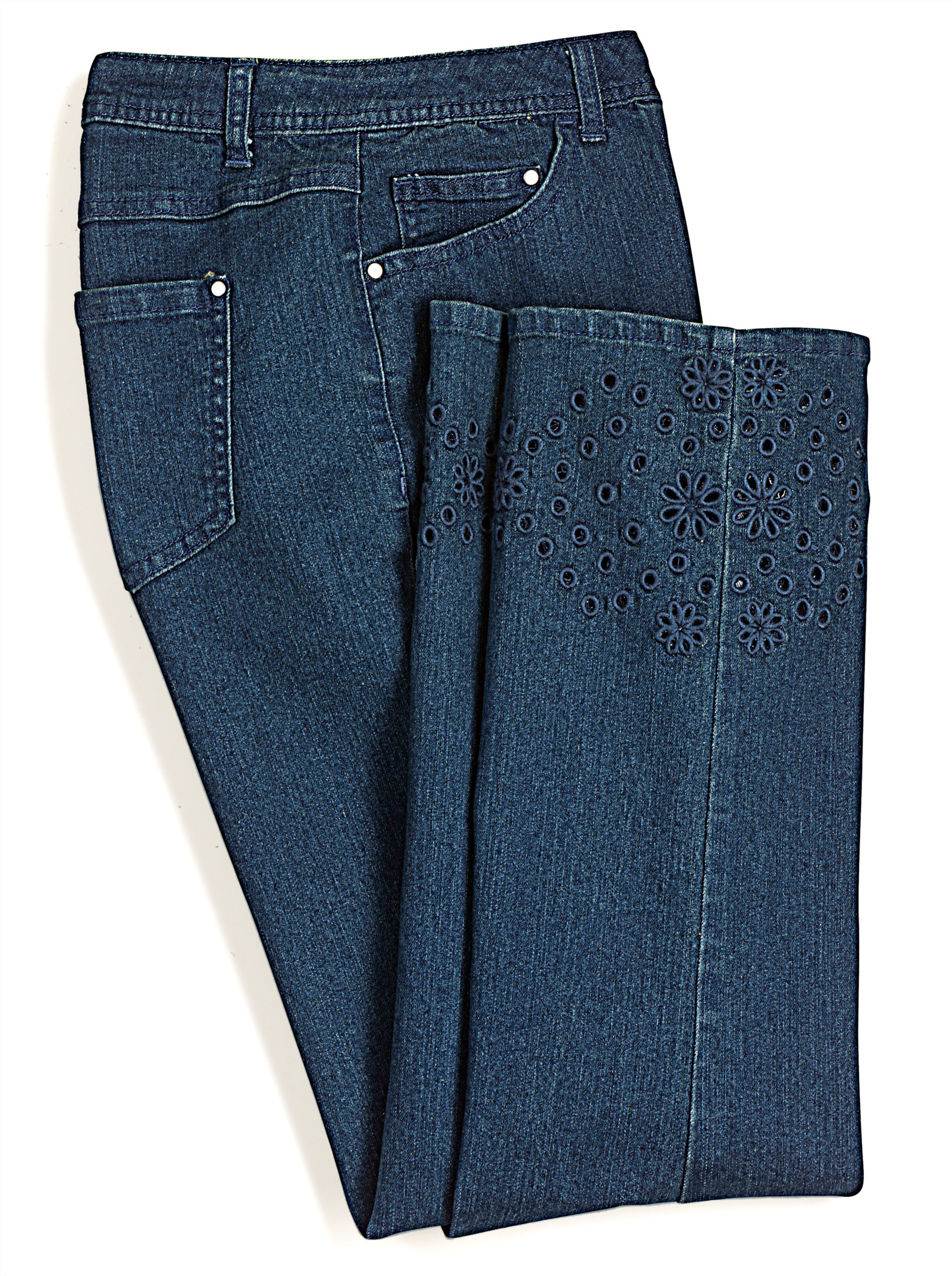 7/8-Jeans in blue stone