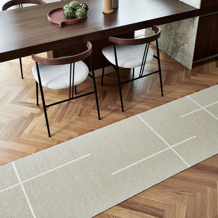 Pappelina - Fred Wendeteppich, 70 x 180 cm, beige / vanilla