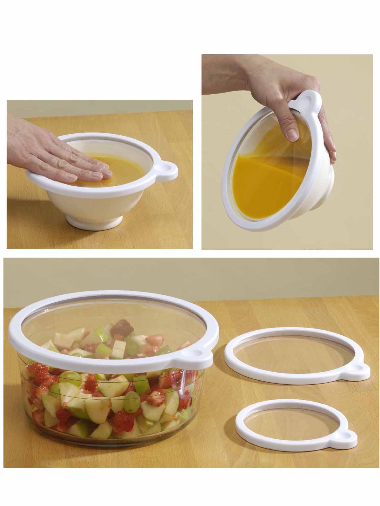 Lot de 3 couvre-plats sous vide