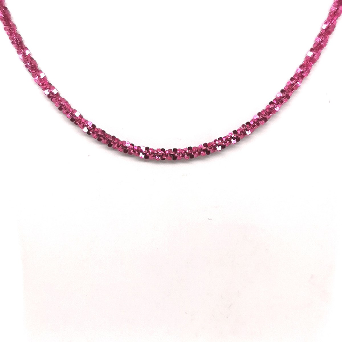 Collier sautoir Elden argent 1 rang rose magentacollection Catch the Rainbow