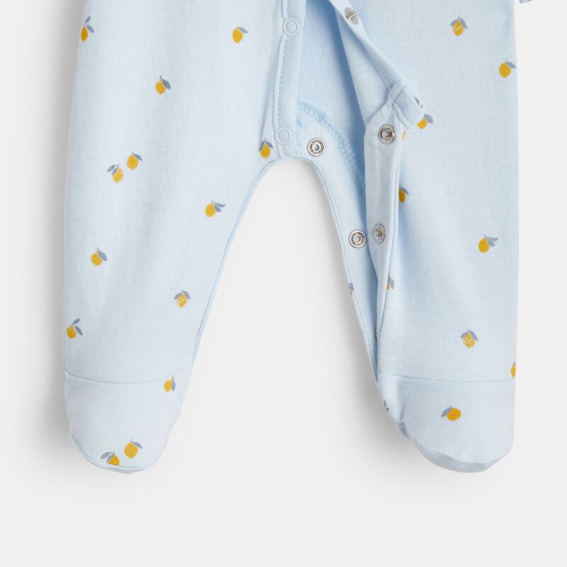 Pyjama bébé en coton interlock bio bleu Absorba Bleu
