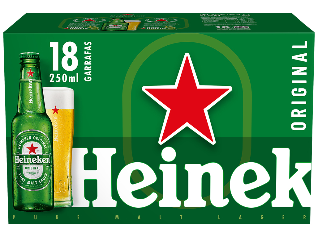 CERVEJA HEINEKEN PREMIUM 18X0.25L