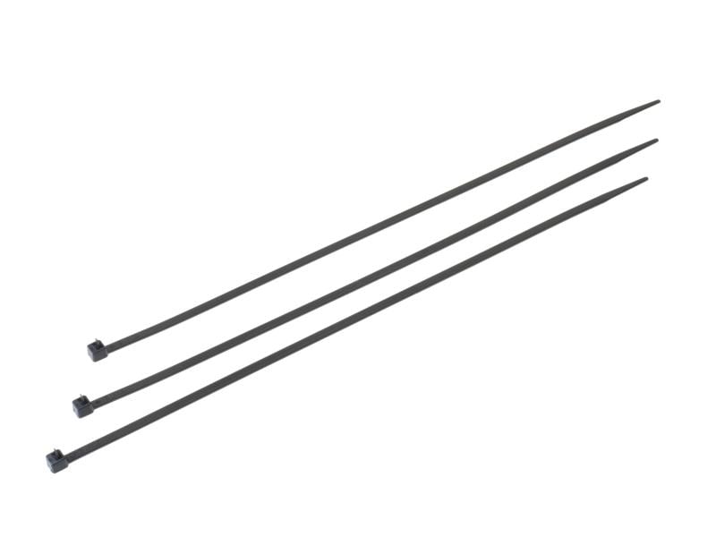 VR-Technics Kabelbinder Schwarz 300 mm x 4.8 mm Kabelbinder lösbar 300 x 4,8 mm, 100 Stück, schwarz