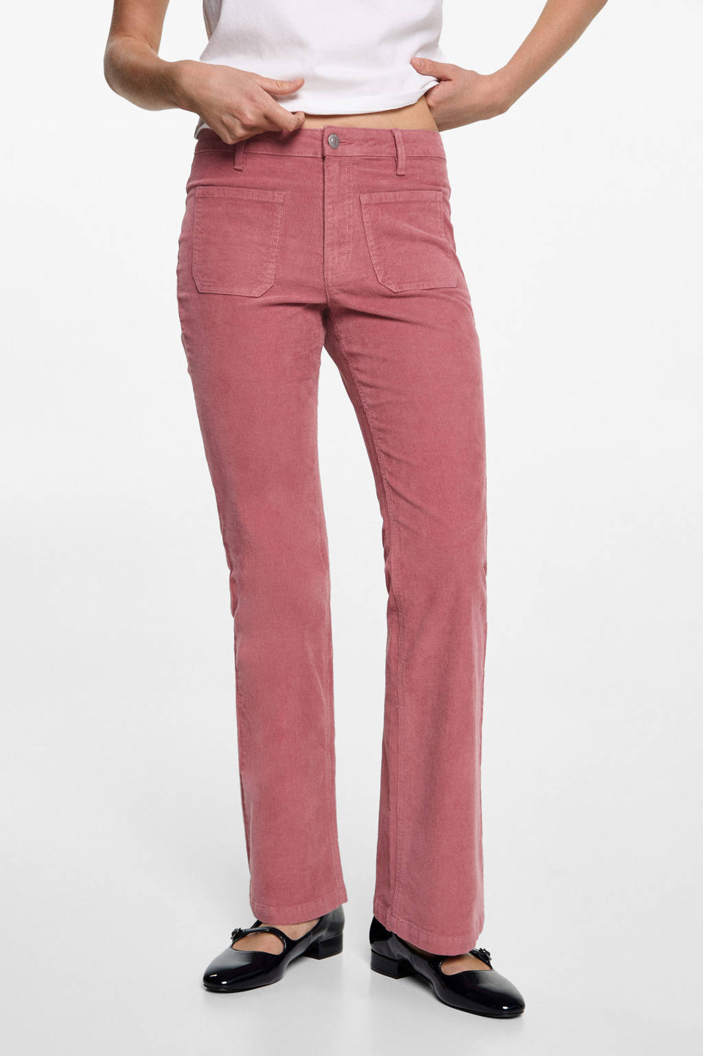 MANGO TEEN broek donkerroze