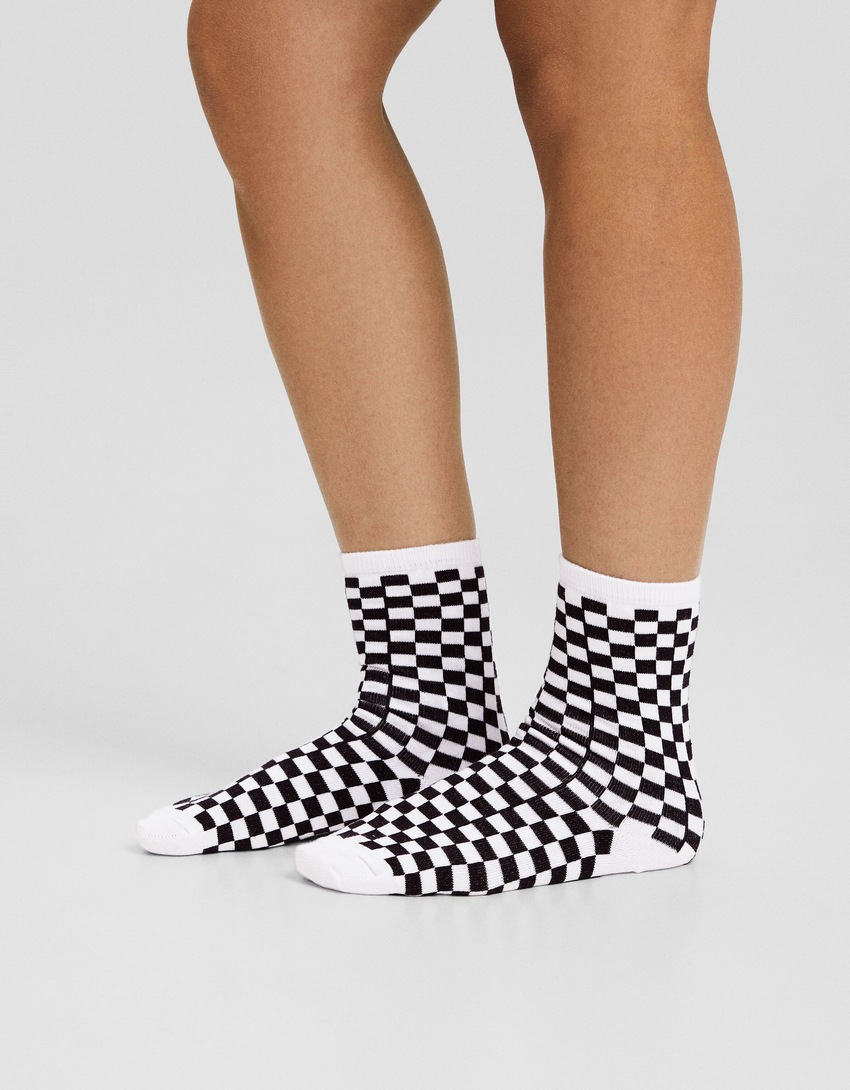 Pacote com 3 pares de meias estampadas