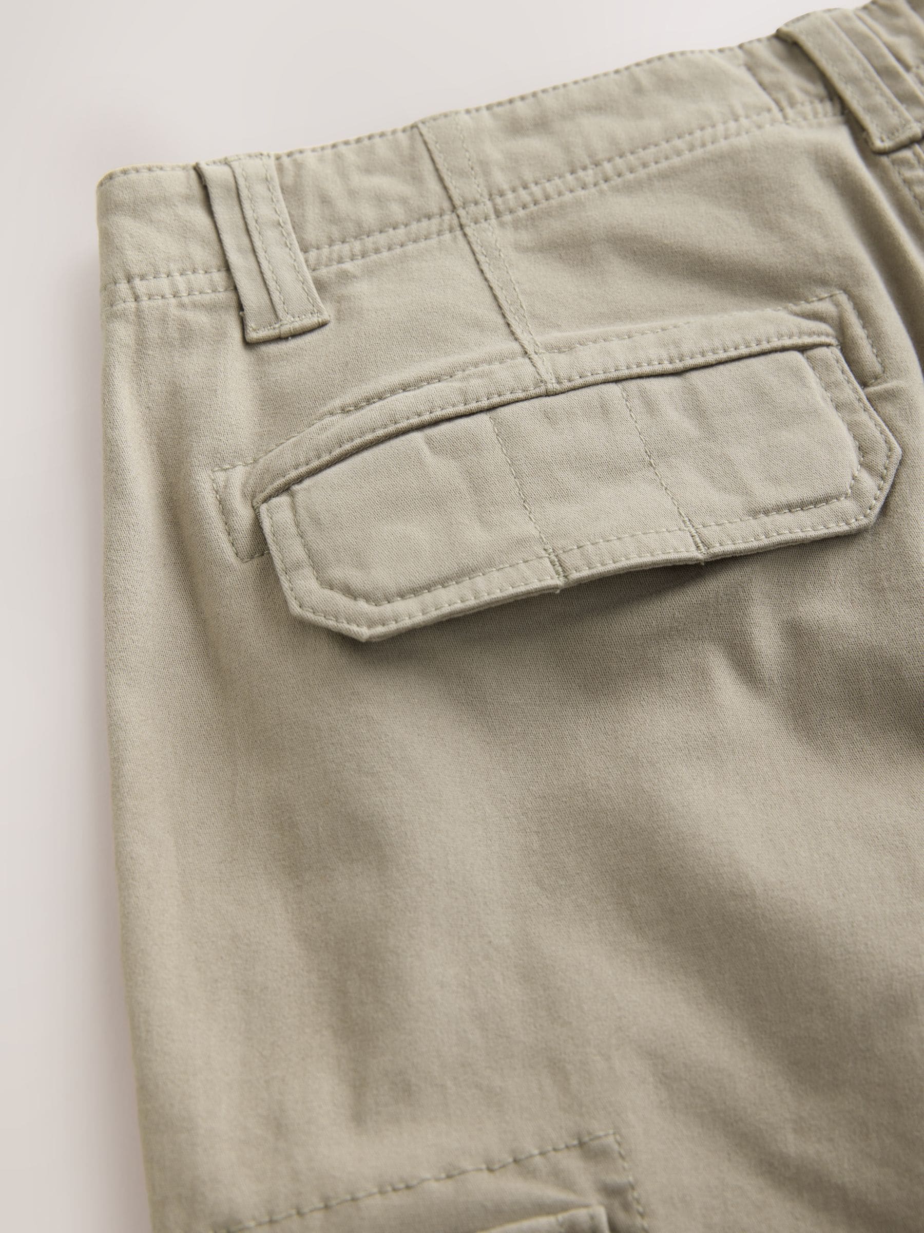 Pastelgeel - Straight fit - Katoenen cargostretchbroek