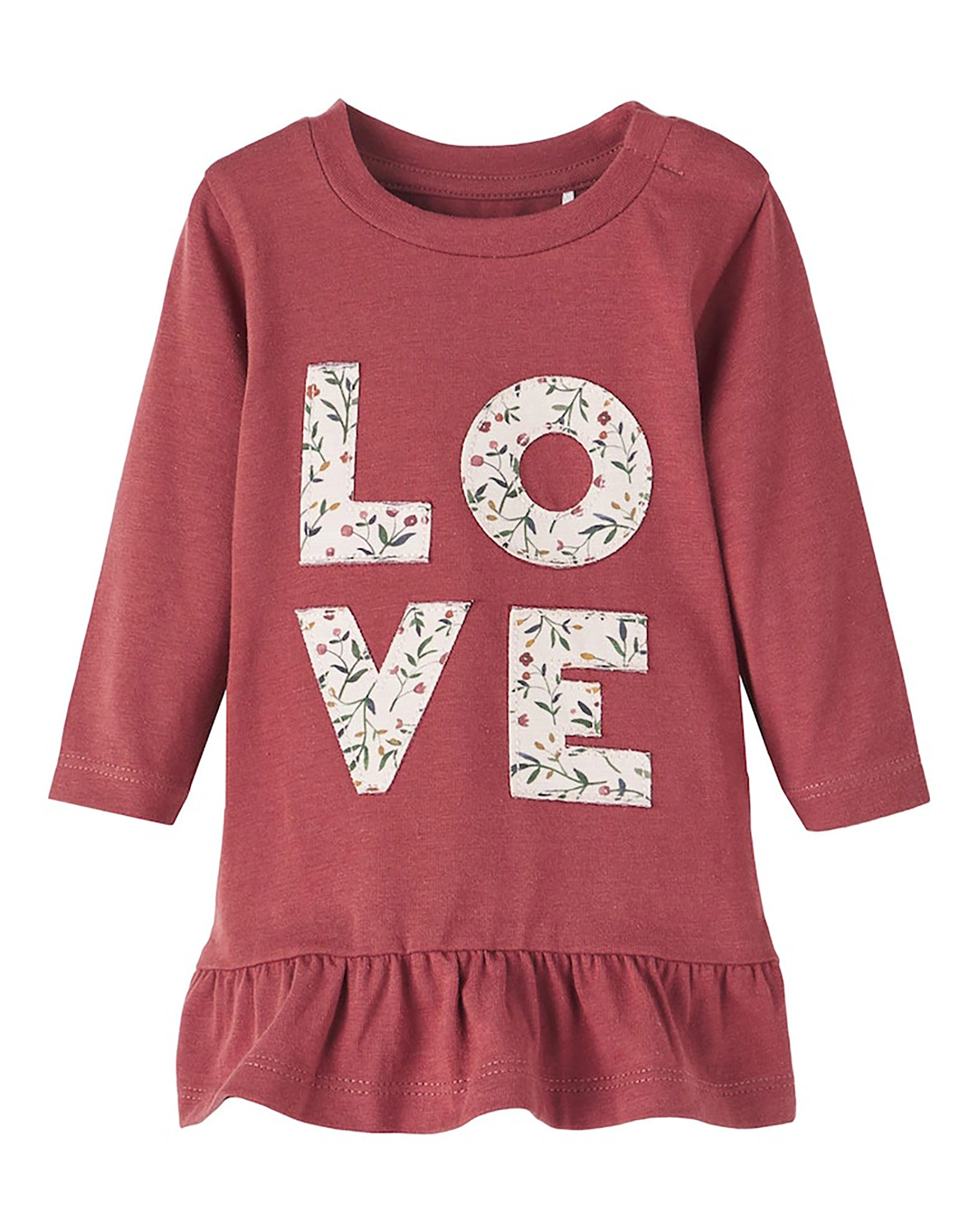 Langarmshirt NBFOLGIA LOVE in apple butter