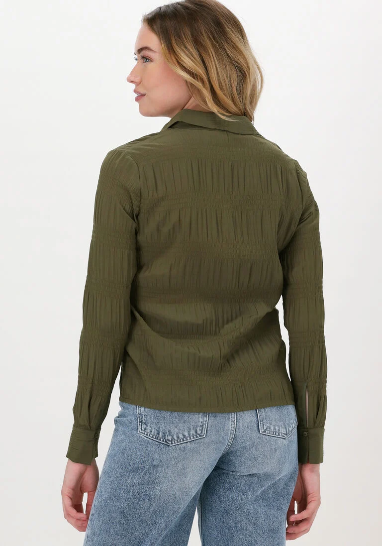 ANOTHER LABEL groene another label blouse dalen shirt l/s