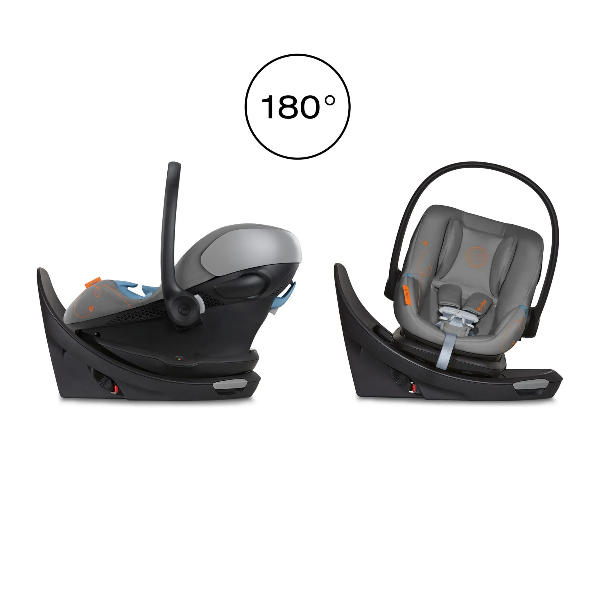 Cybex Siège d'Auto Aton G Swivel - Lava Grey