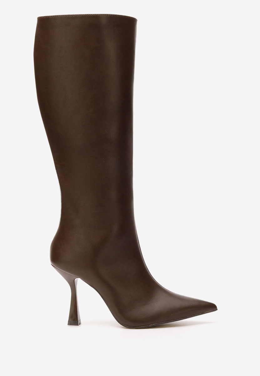 Bottes talons aiguilles brunes Luma