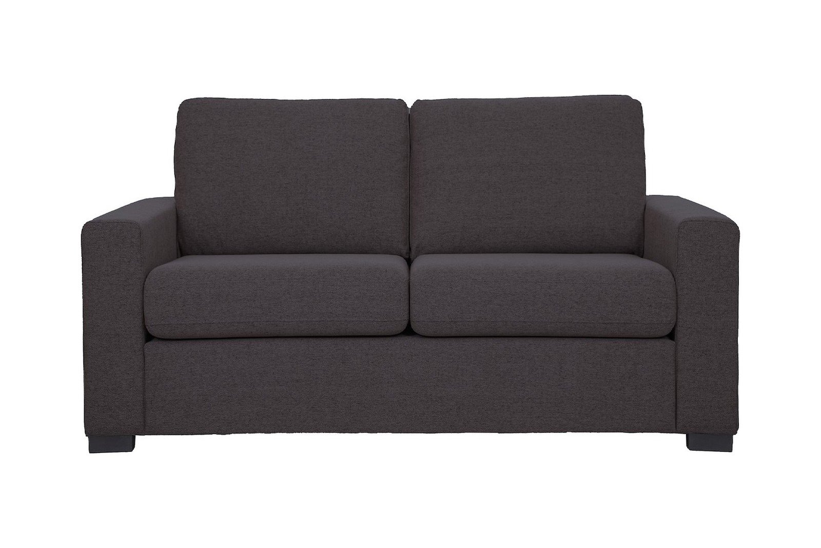 Max 2-seter sofa Tekstil Hyge 97 grey med sorte ben