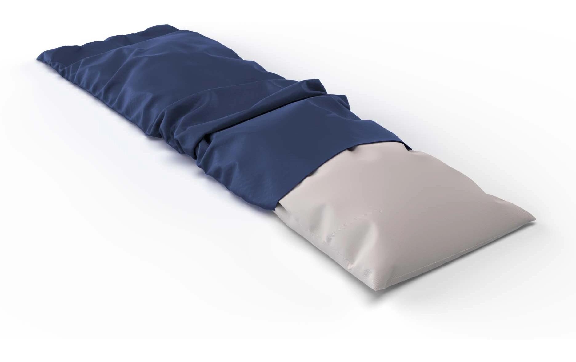 Kopfkissenbezug Satin Uni 40 x 130 cm, NachtblauSeitenschläfer Kissenbezug