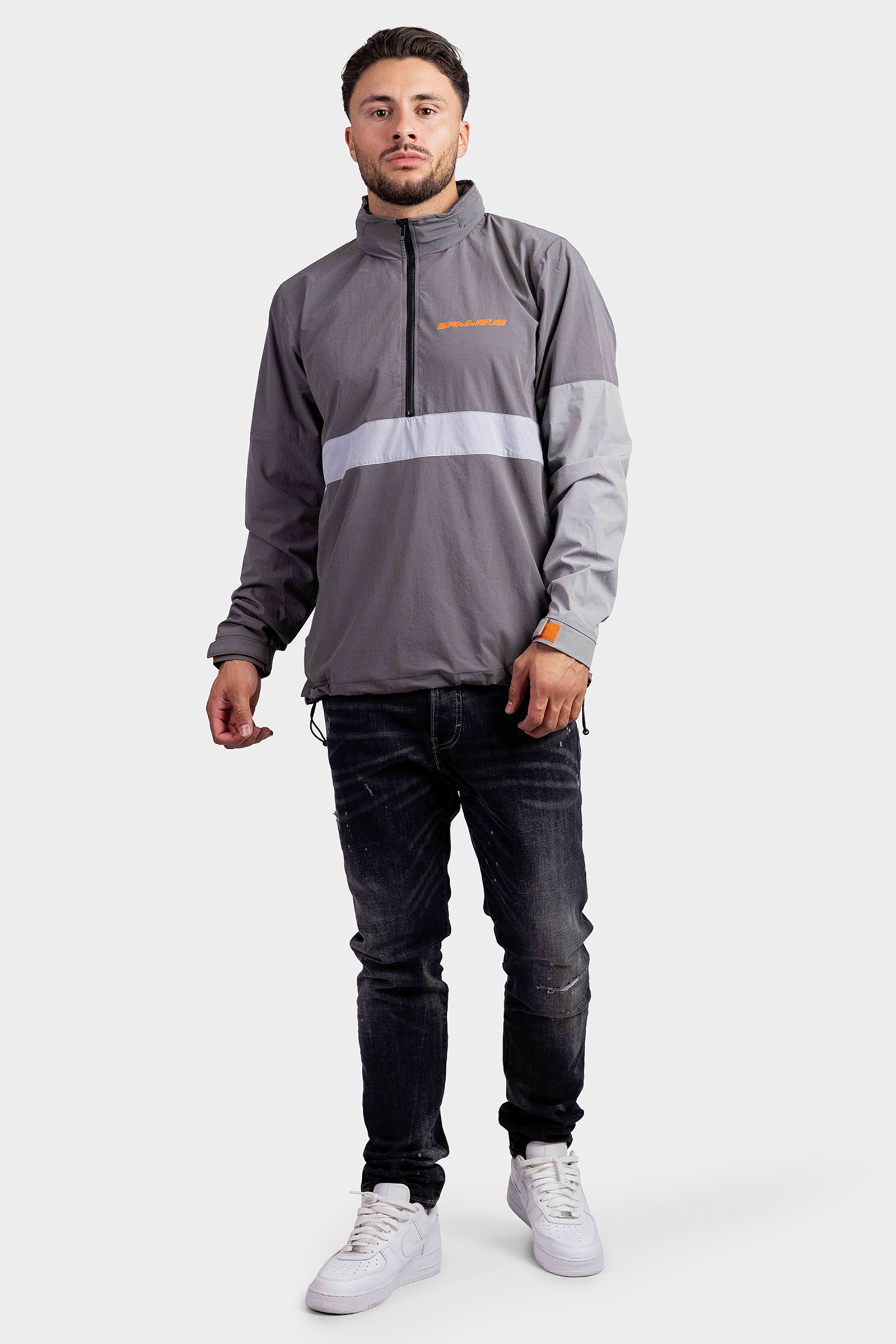 Banlieue Nylon Windbreaker Grijs