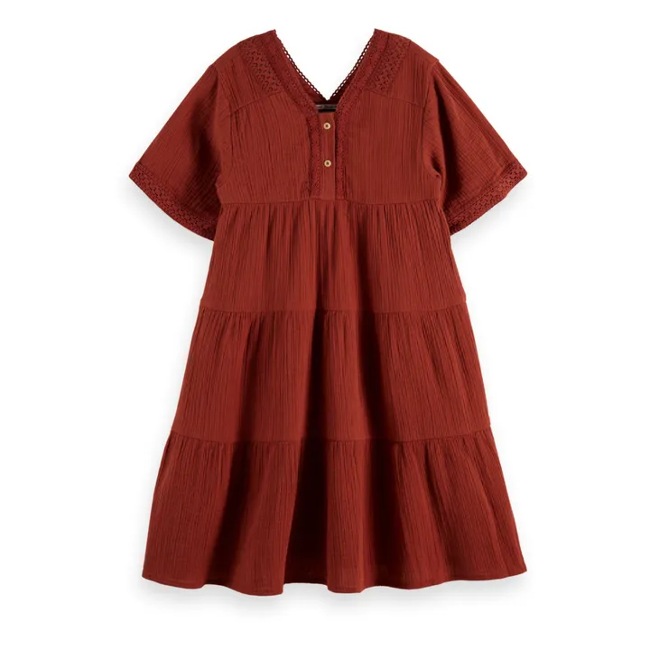 Scotch & Soda Robe Plissée | Terracotta