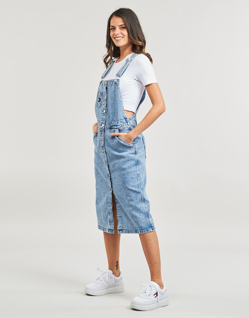 Tommy Jeans - DUNGAREE BF MIDI DRESS CG4114 Azul