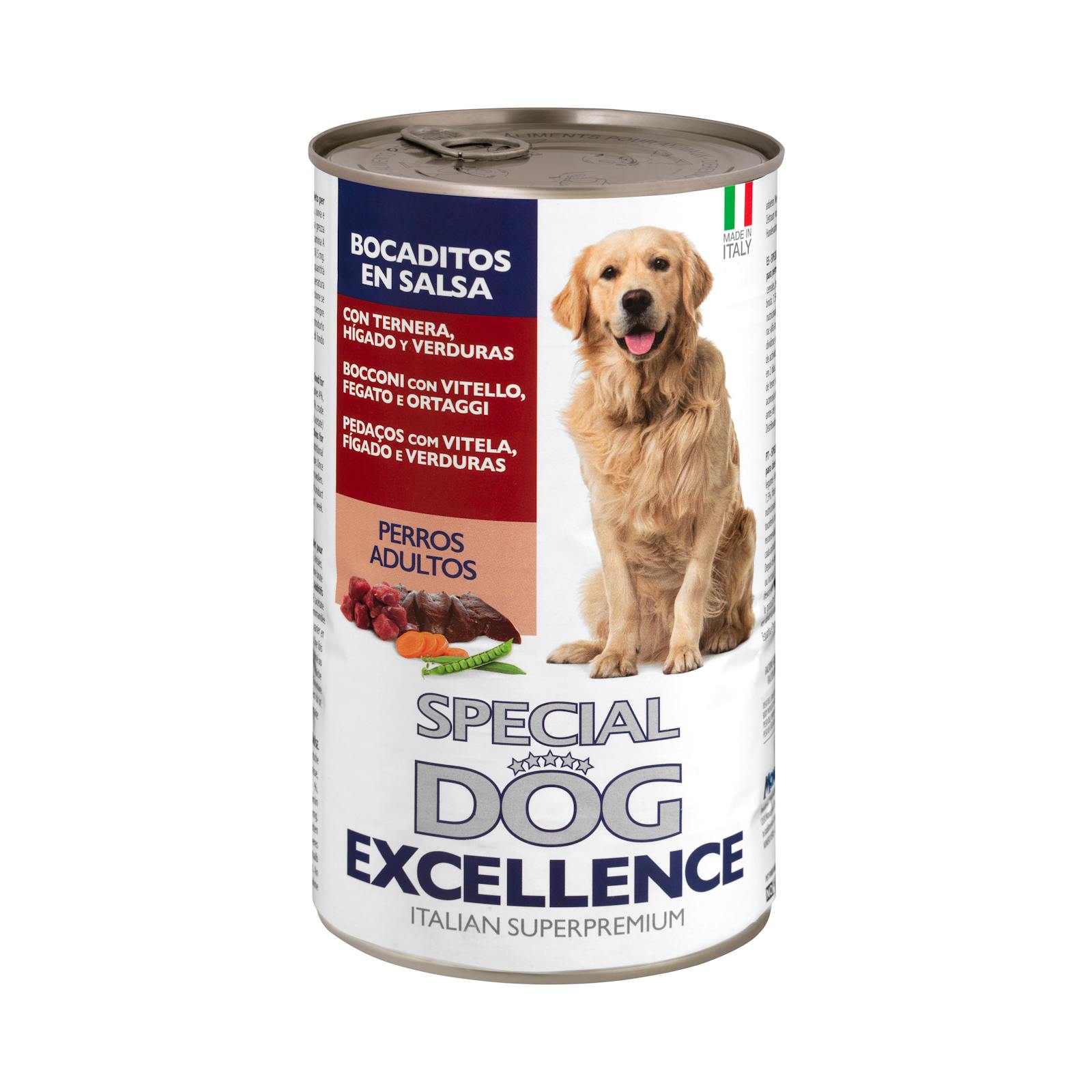 Friandises pour chiens adultes Special Dog Excellence en sauce au bœuf, au foie et aux légumes