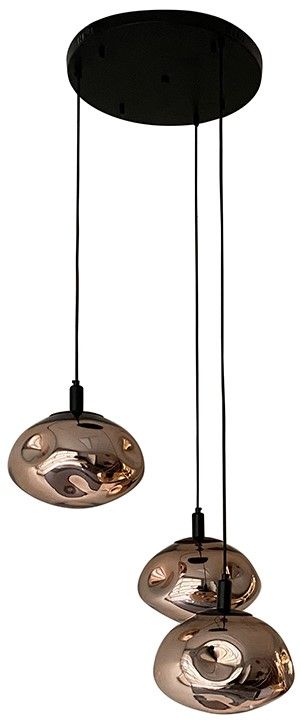 Hanglamp 3-lichts rond Rose Melt B45 x D45 cm