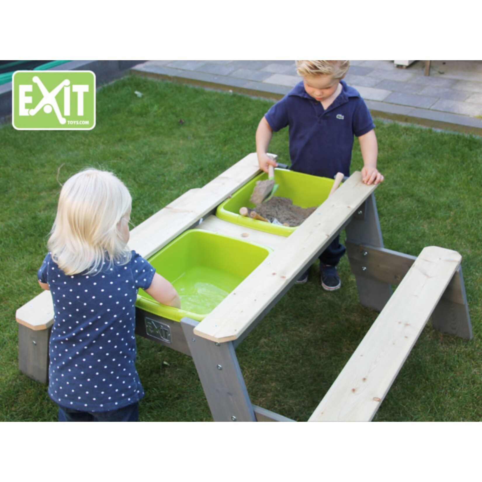 EXIT Aksent Sand,- Wasser- und Picknicktisch (2 Bänke)