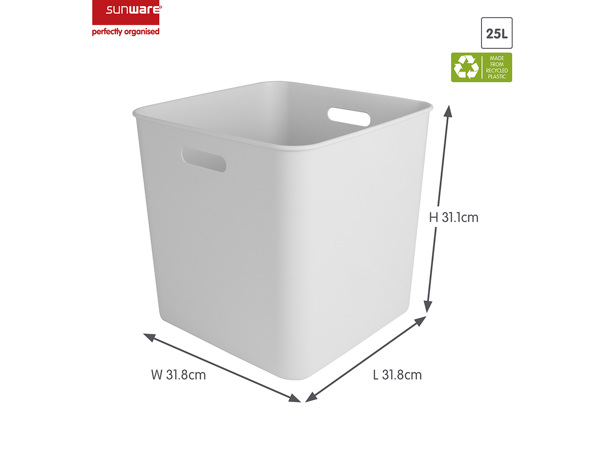 Sunware sigma home set van 4 cube boxen met deksel - white
