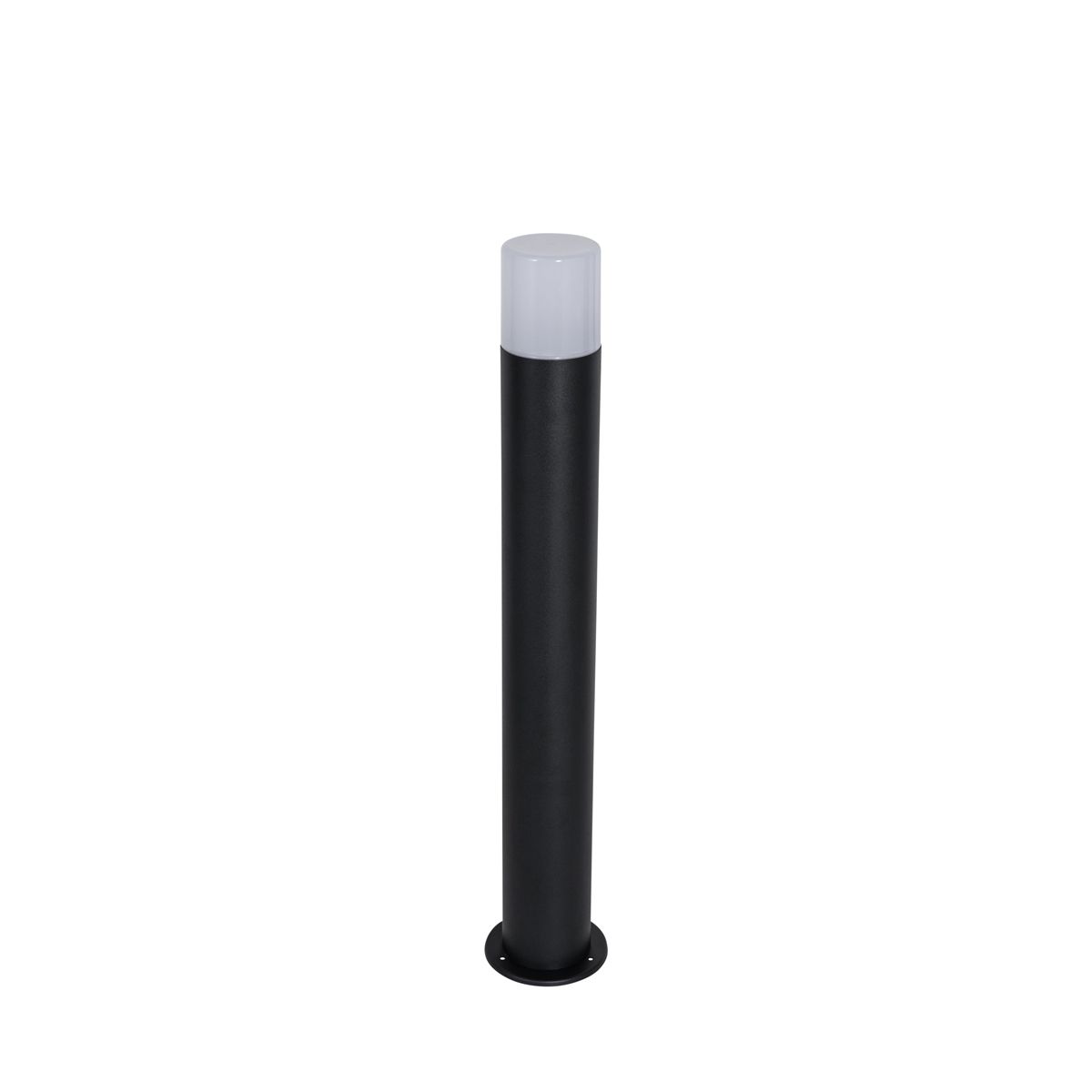 Staande buitenlamp zwart met opaal kap 70 cm - Odense