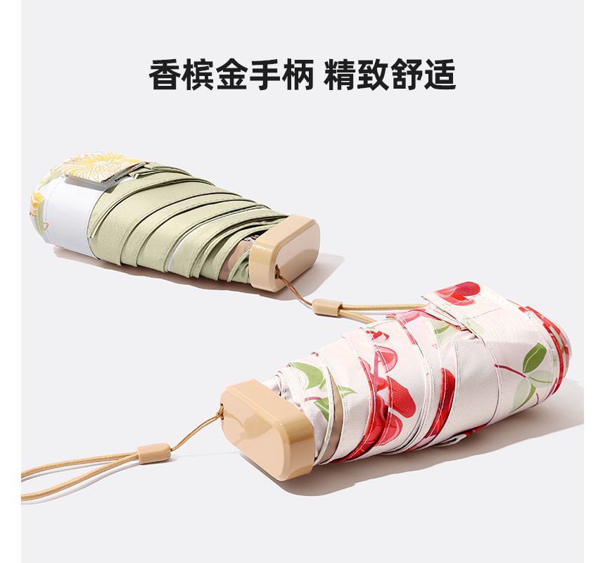 Fenmo - Compacte paraplu met bloemenprint