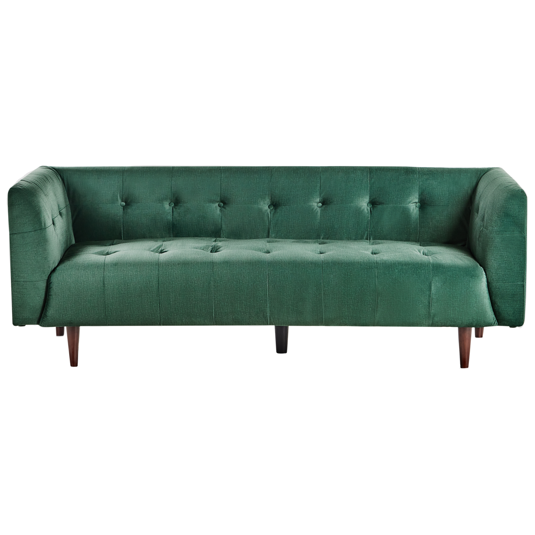 Beliani - BYSKE - Driezitsbank - Groen - Polyester