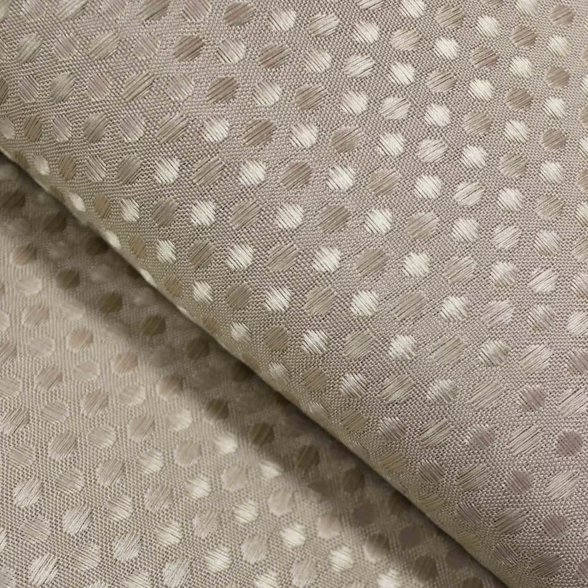 Rideau de douche effet tissé à anneaux (180 x 200 cm) Quartz Taupe