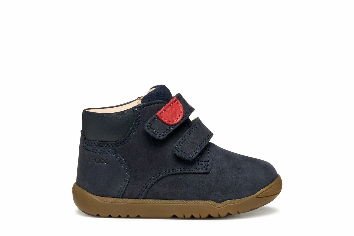 GEOX<br>Tênis de couro com velcro, primeiros passos, Macchia