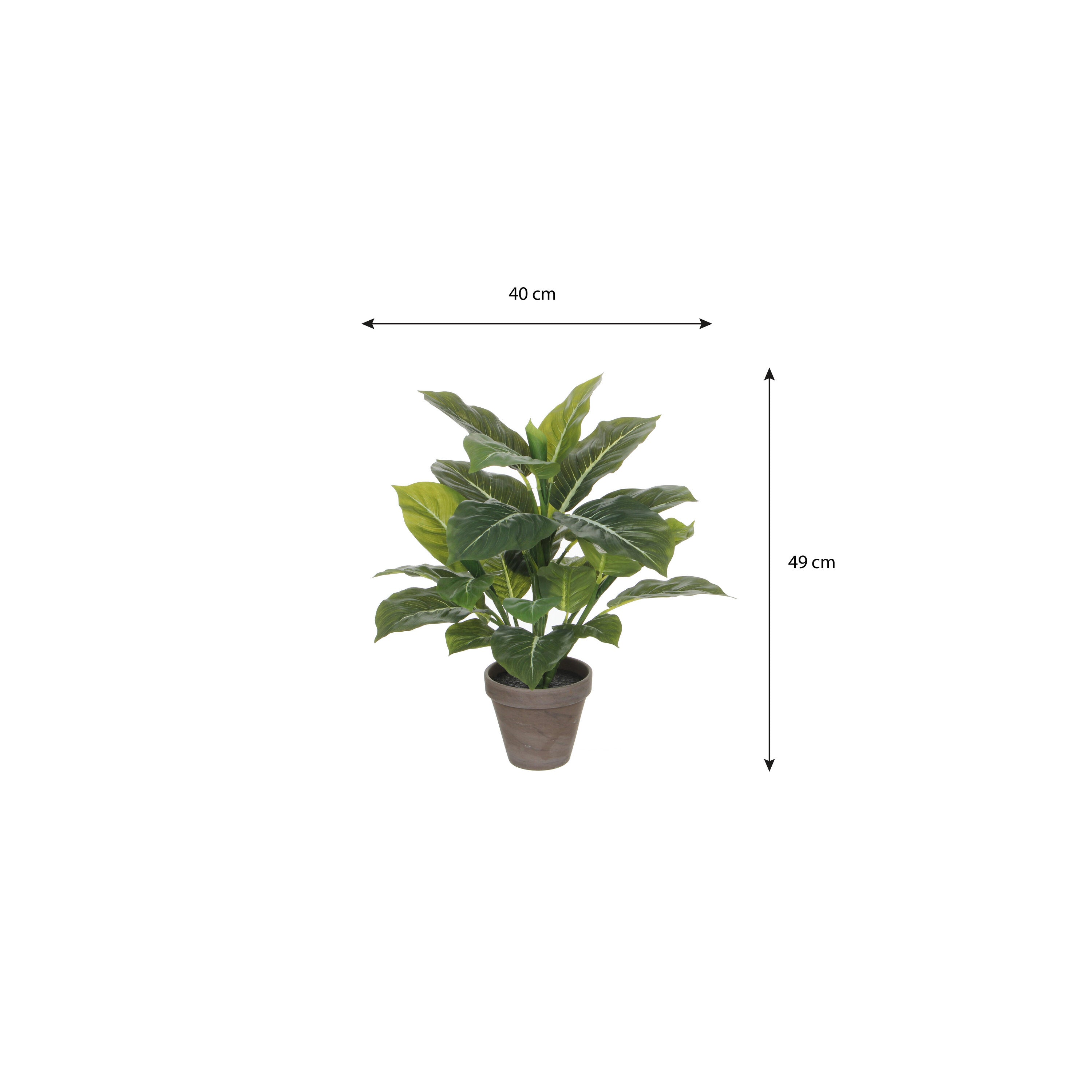 Mica Decorations Evergreen in pot Stan grijs d13,5cm - h49xd40cm
