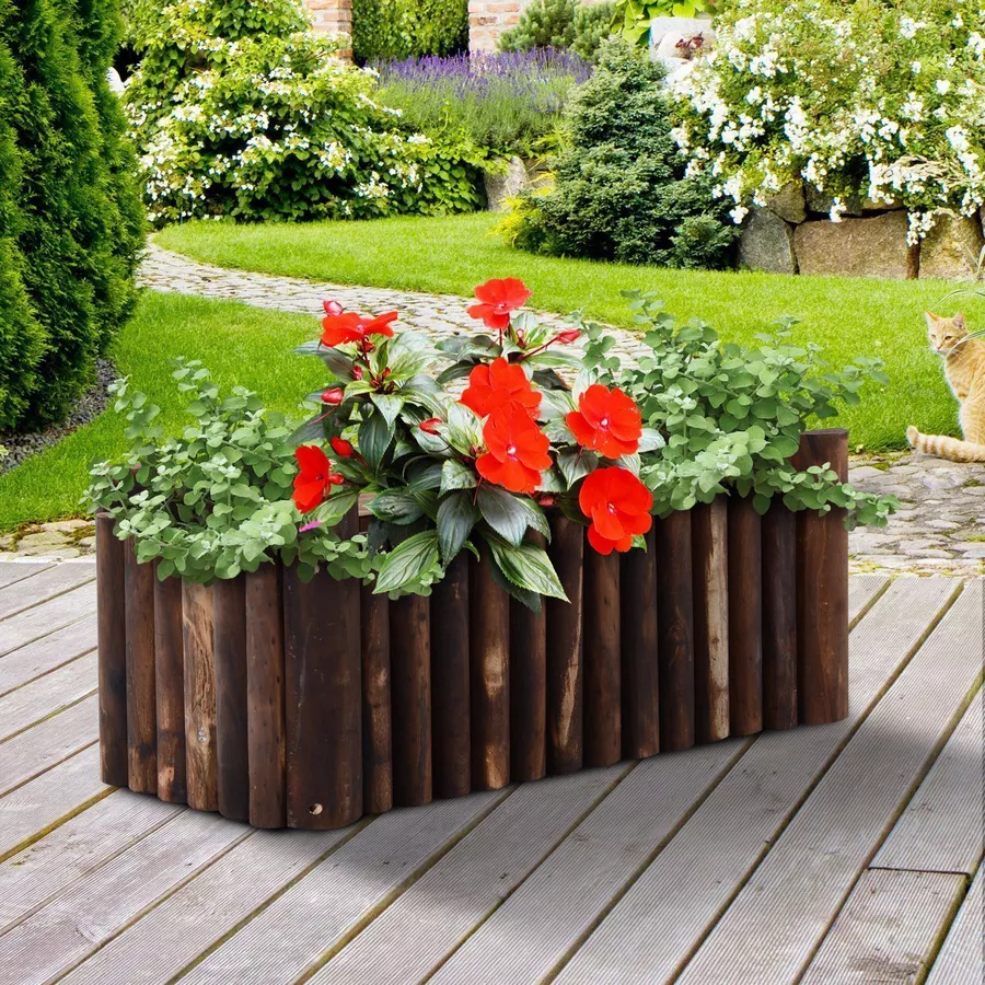 Outsunny Blumenkasten natur