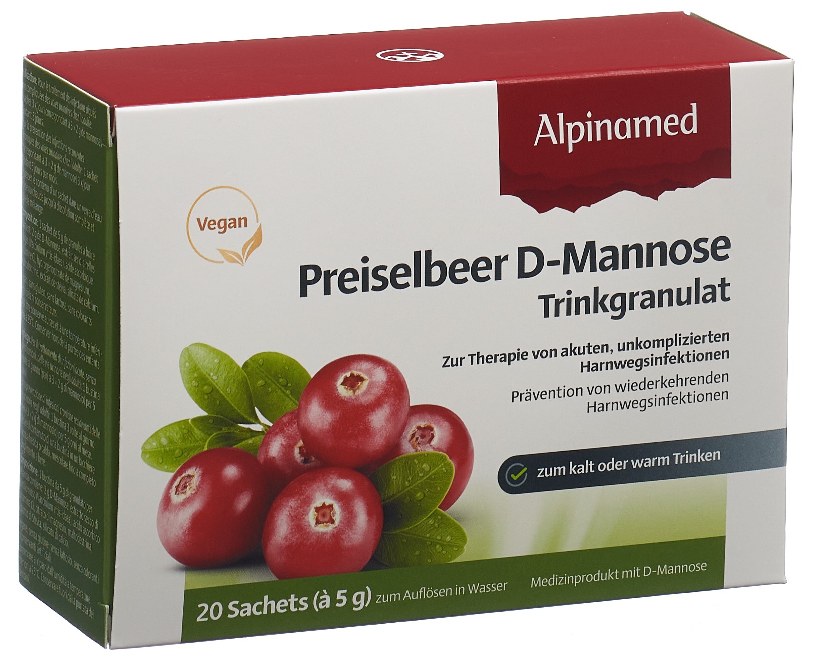 ALPINAMED Preiselbeer D-Mannose Trinkgranulat Gran Btl 5 g