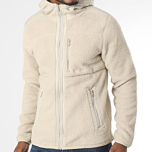 Veste Polaire Mix Media Sherpa A6KE5 Ecru