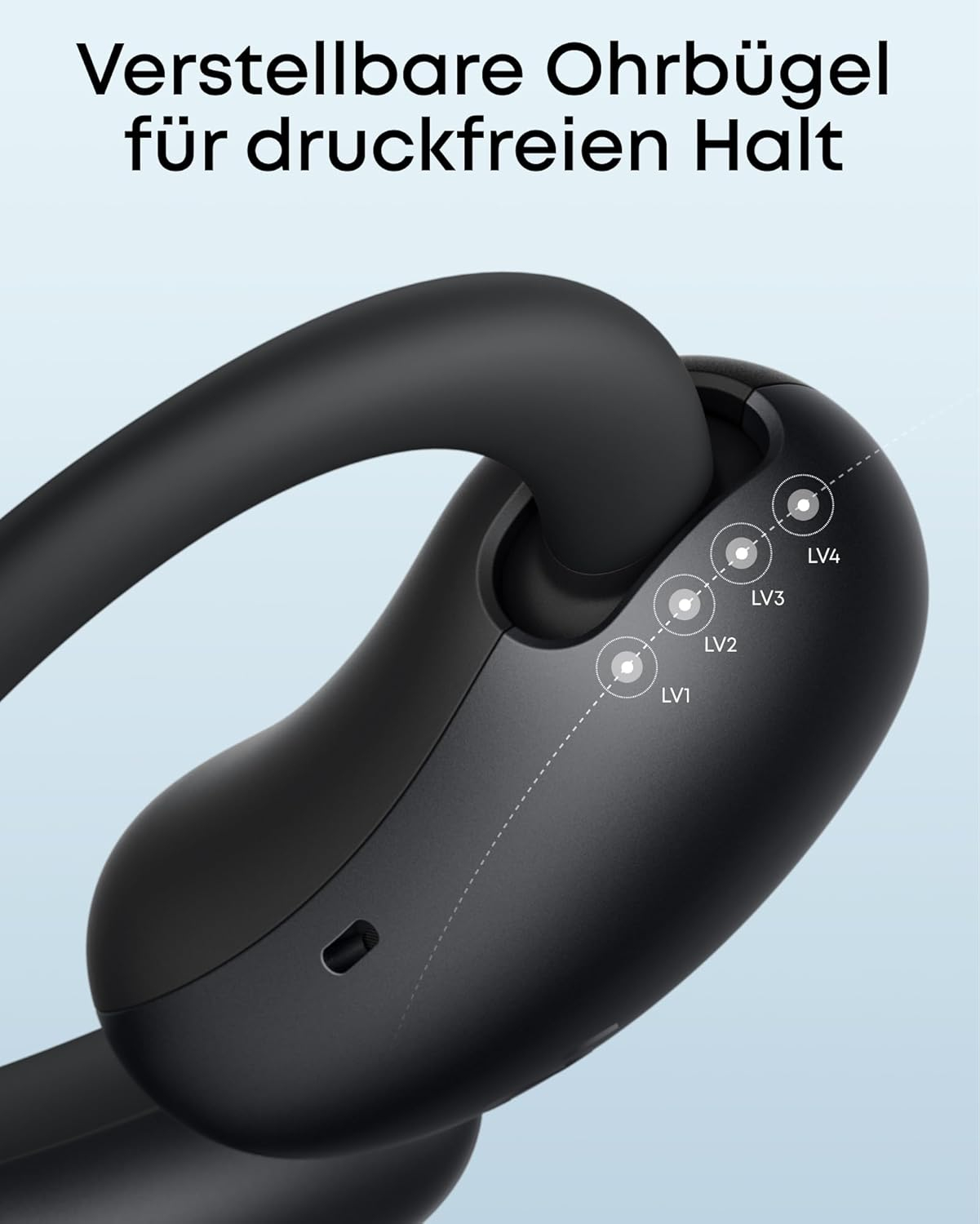 AeroFit 2 AI Bluetooth 5.4 Open-Ear Kopfhörer mit KI-Übersetzung (A3874G12) - Schwarz