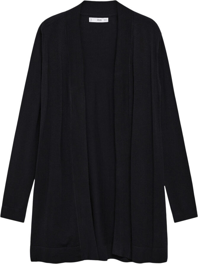 MANGO Fine-knit cardigan Black