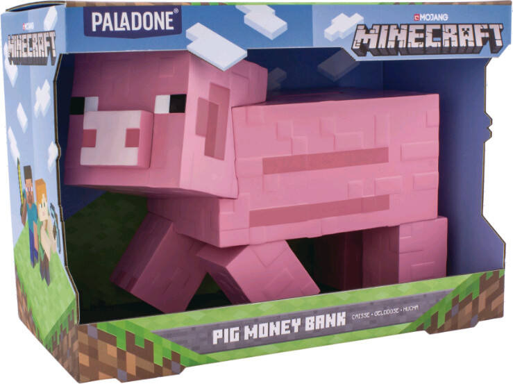 Minecraft Sparegris - Gris - 19 CM